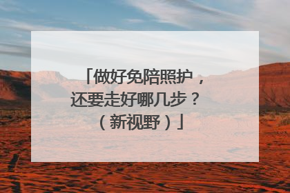 做好免陪照护，还要走好哪几步？（新视野）