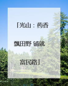 光山：药香飘田野 铺就富民路