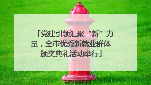 党建引领汇聚“新”力量，全市优秀新就业群体颁奖典礼活动举行