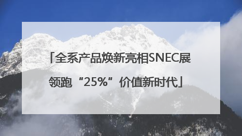 全系产品焕新亮相SNEC展 领跑“25%”价值新时代