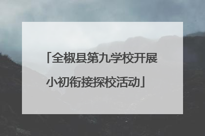 全椒县第九学校开展小初衔接探校活动