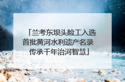 兰考东坝头险工入选首批黄河水利遗产名录 传承千年治河智慧