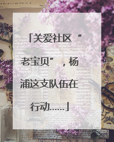 关爱社区“老宝贝”，杨浦这支队伍在行动……