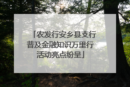农发行安乡县支行普及金融知识万里行活动亮点纷呈