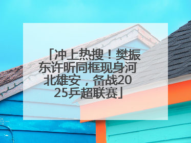 冲上热搜！樊振东许昕同框现身河北雄安，备战2025乒超联赛