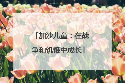 加沙儿童：在战争和饥饿中成长