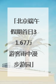 北京端午假期首日31.67万游客雨中漫步游园