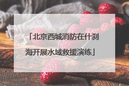 北京西城消防在什刹海开展水域救援演练