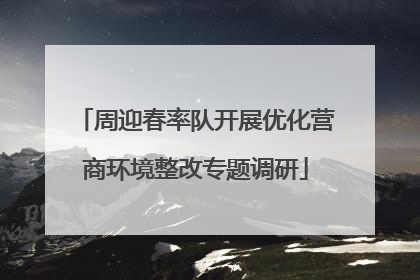 周迎春率队开展优化营商环境整改专题调研