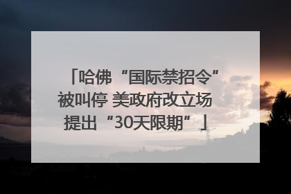 哈佛“国际禁招令”被叫停 美政府改立场提出“30天限期”