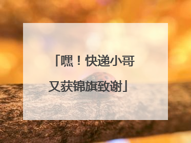 嘿！快递小哥又获锦旗致谢
