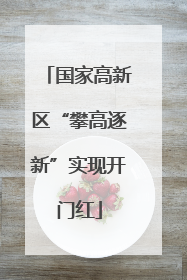 国家高新区“攀高逐新”实现开门红