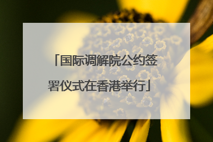 国际调解院公约签署仪式在香港举行