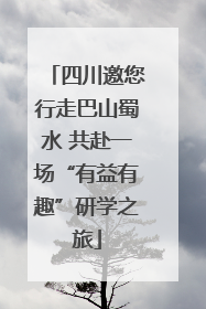 四川邀您行走巴山蜀水 共赴一场“有益有趣”研学之旅