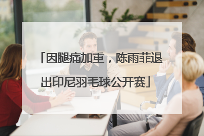 因腿痛加重，陈雨菲退出印尼羽毛球公开赛