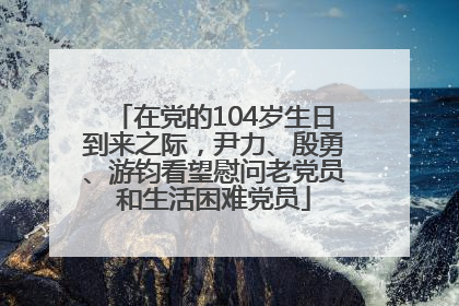 在党的104岁生日到来之际，尹力、殷勇、游钧看望慰问老党员和生活困难党员