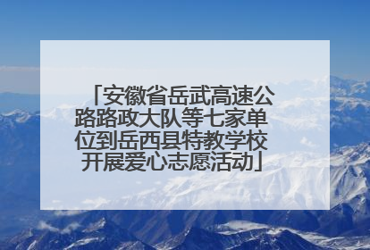 安徽省岳武高速公路路政大队等七家单位到岳西县特教学校开展爱心志愿活动