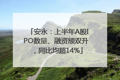 安永：上半年A股IPO数量、融资额双升，同比均超14%