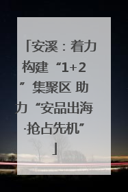 安溪：着力构建“1+2”集聚区 助力“安品出海·抢占先机”