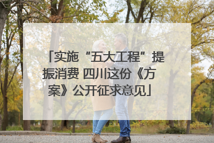 实施“五大工程”提振消费 四川这份《方案》公开征求意见