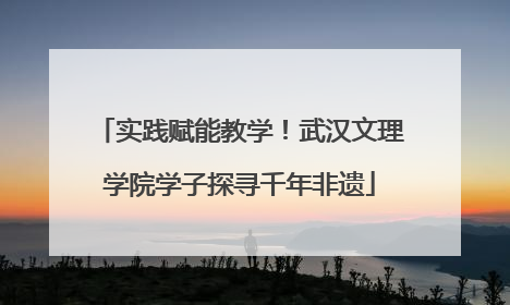 实践赋能教学！武汉文理学院学子探寻千年非遗