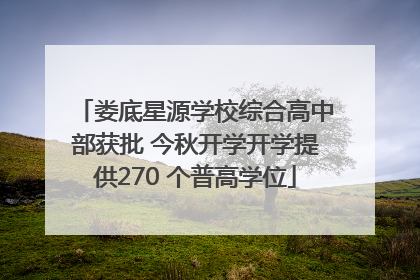 娄底星源学校综合高中部获批 今秋开学开学提供270 个普高学位