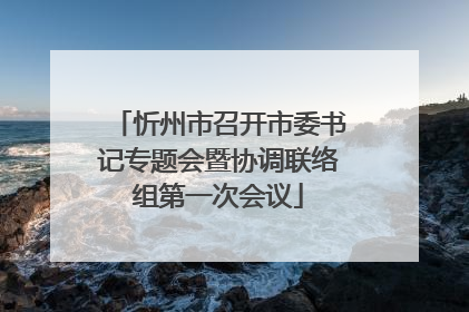 忻州市召开市委书记专题会暨协调联络组第一次会议