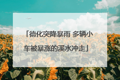 德化突降暴雨 多辆小车被暴涨的溪水冲走