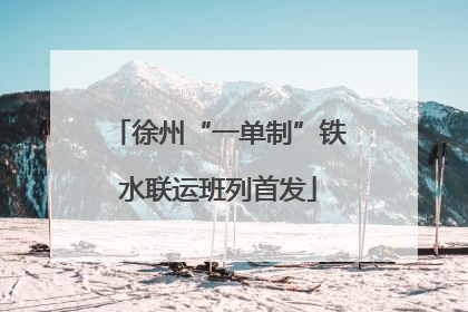 徐州“一单制”铁水联运班列首发