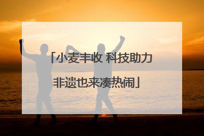 小麦丰收 科技助力 非遗也来凑热闹