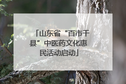 山东省“百市千县”中医药文化惠民活动启动