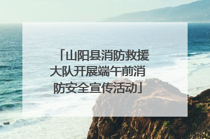 山阳县消防救援大队开展端午前消防安全宣传活动