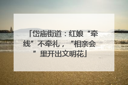 岱庙街道：红娘“牵线”不牵礼，“相亲会”里开出文明花