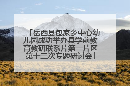 岳西县包家乡中心幼儿园成功举办县学前教育教研联系片第一片区第十三次专题研讨会
