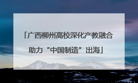 广西柳州高校深化产教融合 助力“中国制造”出海