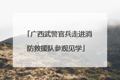 广西武警官兵走进消防救援队参观见学