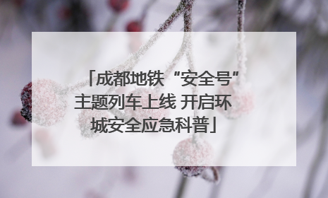 成都地铁“安全号”主题列车上线 开启环城安全应急科普