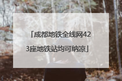 成都地铁全线网423座地铁站均可纳凉