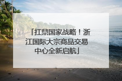 扛鼎国家战略！浙江国际大宗商品交易中心全新启航