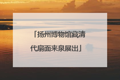 扬州博物馆藏清代扇面来泉展出