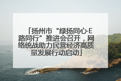扬州市“绿扬同心·E路同行”推进会召开，网络统战助力民营经济高质量发展行动启动