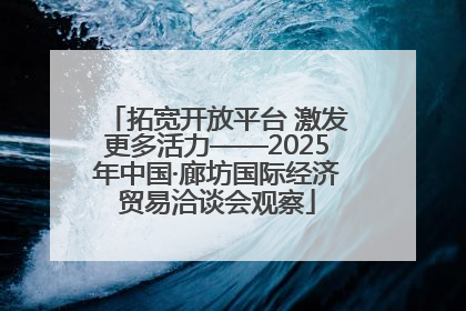 拓宽开放平台 激发更多活力——2025年中国·廊坊国际经济贸易洽谈会观察