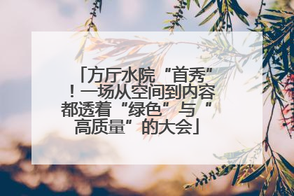 方厅水院“首秀”！一场从空间到内容都透着“绿色”与“高质量”的大会