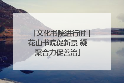 文化书院进行时｜花山书院促新景 凝聚合力促善治
