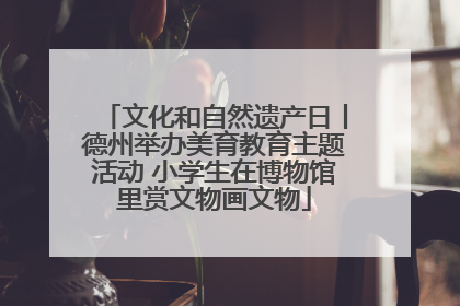 文化和自然遗产日丨德州举办美育教育主题活动 小学生在博物馆里赏文物画文物