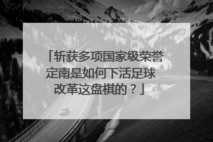 斩获多项国家级荣誉 定南是如何下活足球改革这盘棋的？