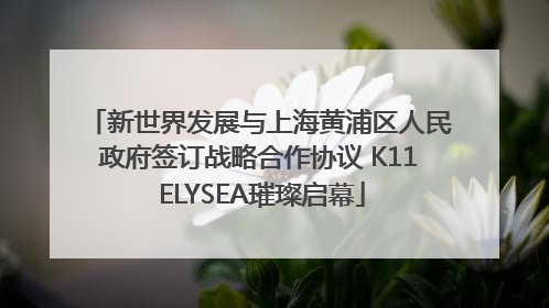 新世界发展与上海黄浦区人民政府签订战略合作协议 K11 ELYSEA璀璨启幕