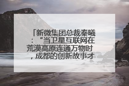 新微集团总裁秦曦：“当卫星互联网在荒漠高原连通万物时，成都的创新故事才真正开始”