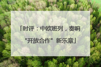 时评：中欧班列，奏响“开放合作”新乐章