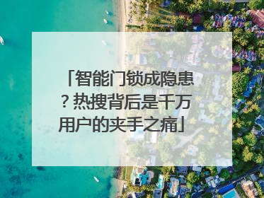 智能门锁成隐患？热搜背后是千万用户的夹手之痛